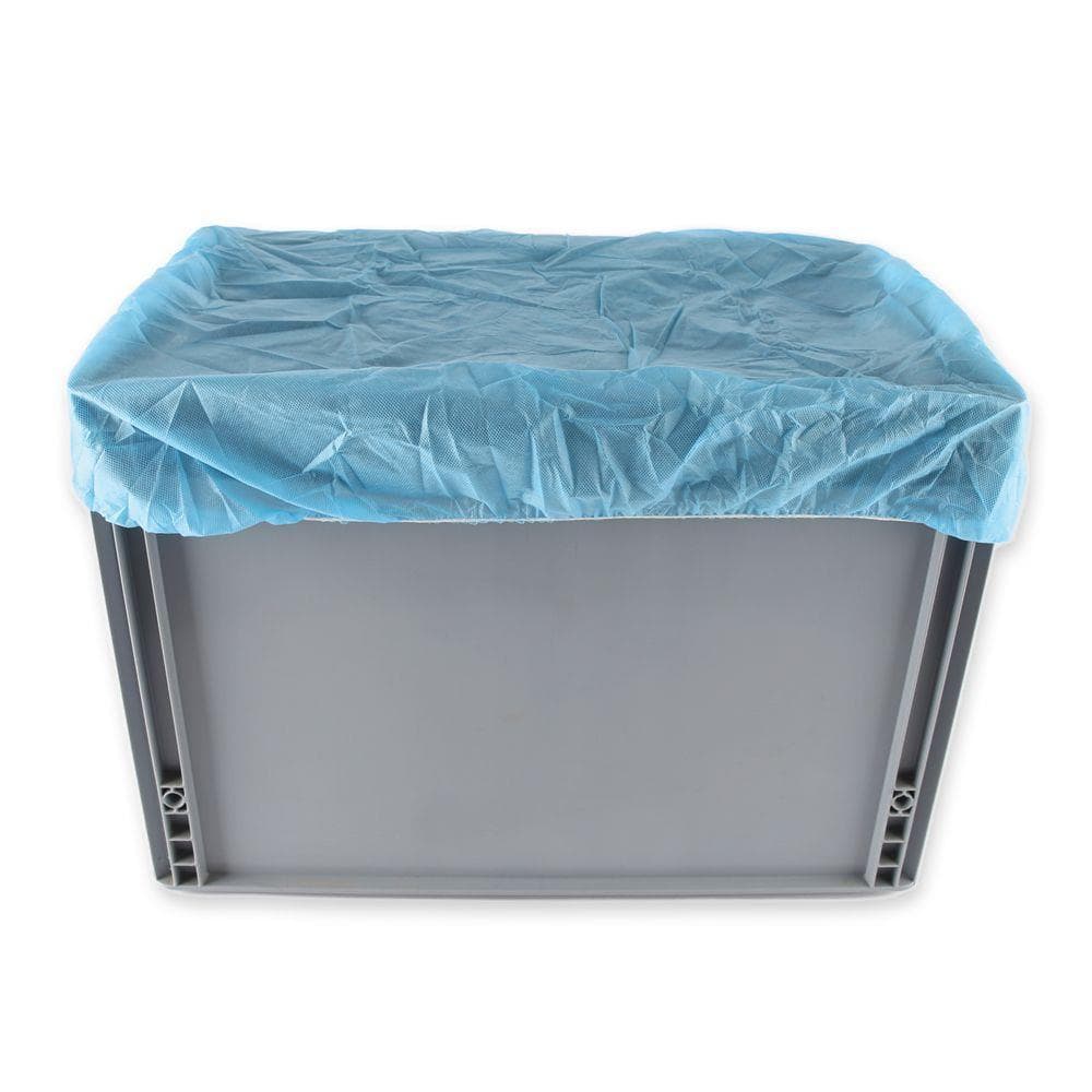 Abdeckhaube, Polypropylen-Vlies, mit Gummizug, blau, luftdurchlässig,