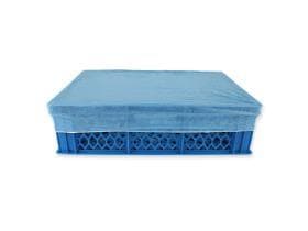 Abdeckhaube, Polypropylen-Vlies, mit Gummizug, blau, luftdurchlässig,