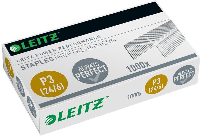LEITZ Heftklammern Power Performance P3: 6 mm (24/6)