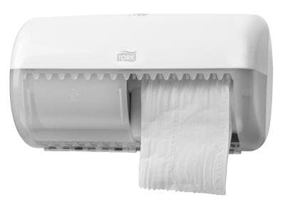 Toilettenpapierspender Tork Elevation T4 für 2 Kleinrollen, B286 x H158 x T153 mm