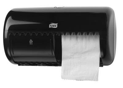 Toilettenpapierspender Tork Elevation T4 für 2 Kleinrollen, B286 x H158 x T153 mm