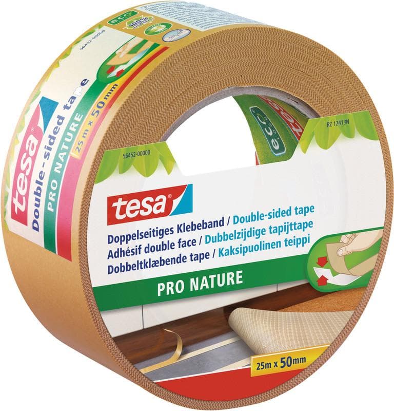 TESA Doppelseitiges Klebeband Pro Nature 50 mm x 25 m