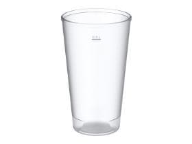 Gobelet avec couvercle, 5 dl, Ø 90 mm, hauteur 152 mm, en plastique, dépoli