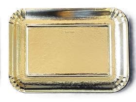 Plateaux de service en or, 13,7 x 19,5 cm, n° 2E, unilatéral avec feuille d'or.