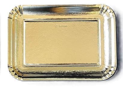 Plateaux de service en or, 33,5 x 44,5 cm, n° 8bE, plaqués d'or sur une face.