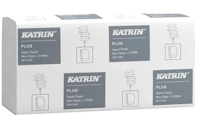 Falthandtücher Katrin Plus NonStop L3, hochweiss, 3-lagig, 24 x 32 cm,