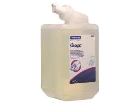 Detergente liquido Kleenex da 1 litro, trasparente, non profumato, delicato.