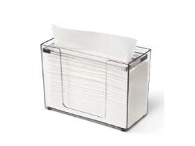 Katrin Tischspender transparent, aus Kunststoff, 225 x 105 x 165mm