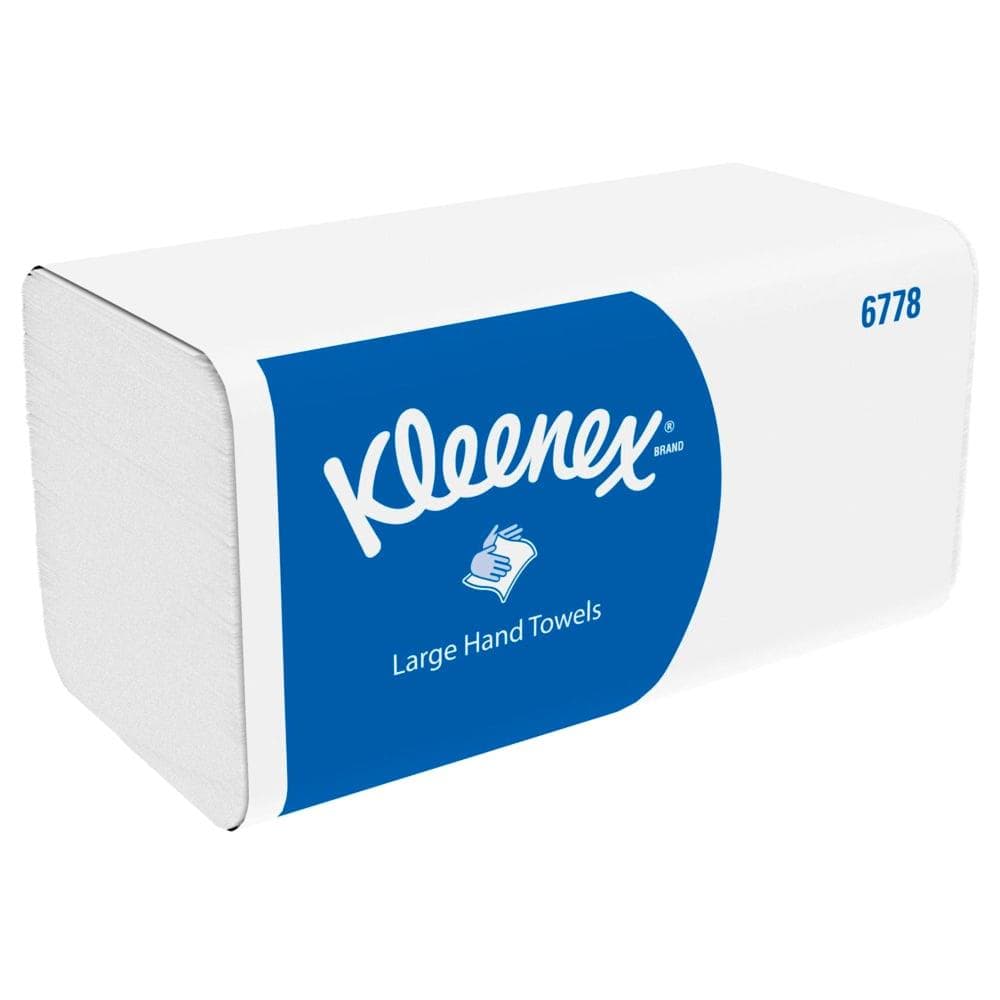Mouchoirs en papier Kleenex, Interfold 31,8 x 21,5 cm 2 plis, Airflex blancs
