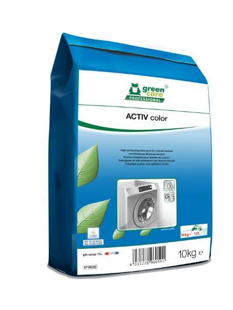 Buntwaschpulver Activ color, green care ohne Bleichmittel oder Aufheller