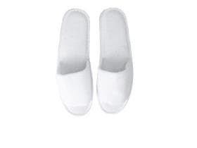 Body Care Frottee-Slipper neutral, 29cm, offene Form, Kunststoffsohle 4 mm