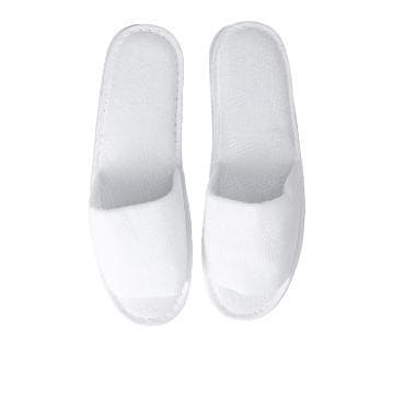 Body Care Frottee-Slipper neutral, 29cm, offene Form, Kunststoffsohle 4 mm
