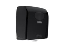 Aquarius Rollenhandtuchspender, schwarz Höhe 382 x Breite 309 x Tiefe 240 mm,