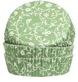 Backform für Tarts, grün-weiss, FSC, rund, 75 x 20 mm, 225 g/m², fettdicht,