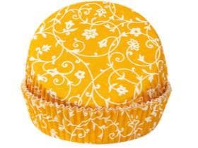 Backform für Tarts, gelb-weiss, FSC, rund, 75 x 20 mm, 225 g/m², fettdicht,