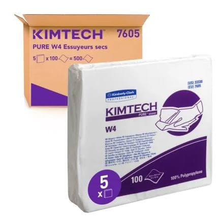 Kimtech Pure weiss W4, 30.4 x 30.4 cm weiss, Pack à 100 Tücher