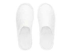 Slipper Frottee, geschlossen, weiss, 29 cm, mit 4 mm Kunststoffsohle
