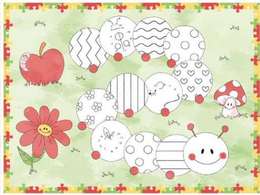 Tischset Airlaid, 40 x 30 cm, "Kleine Raupe"