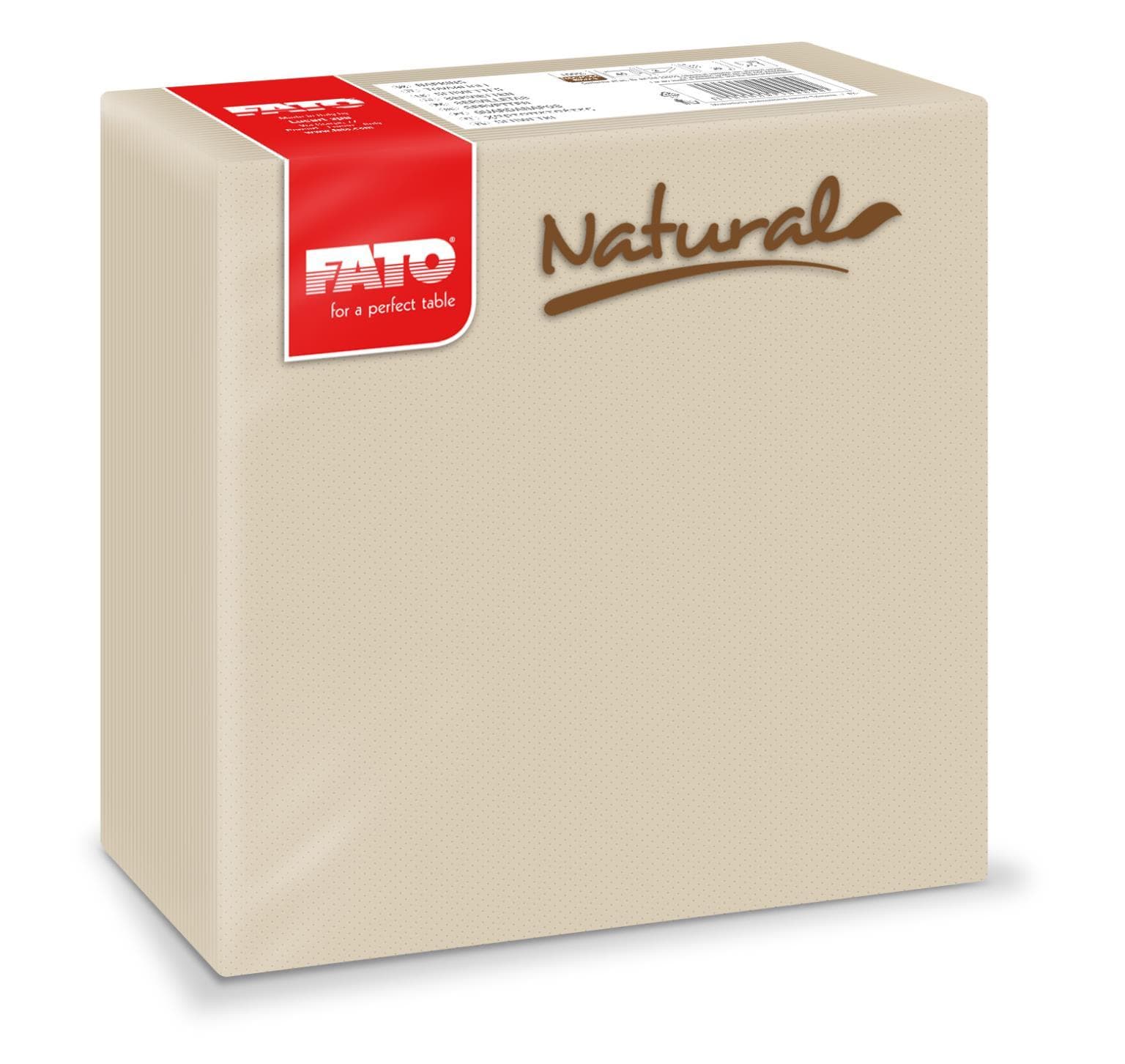 Servietten Fiberpack 2-lagig, 38 x 38 cm 1/4 Falz, Punta-Punta, aus recycletem