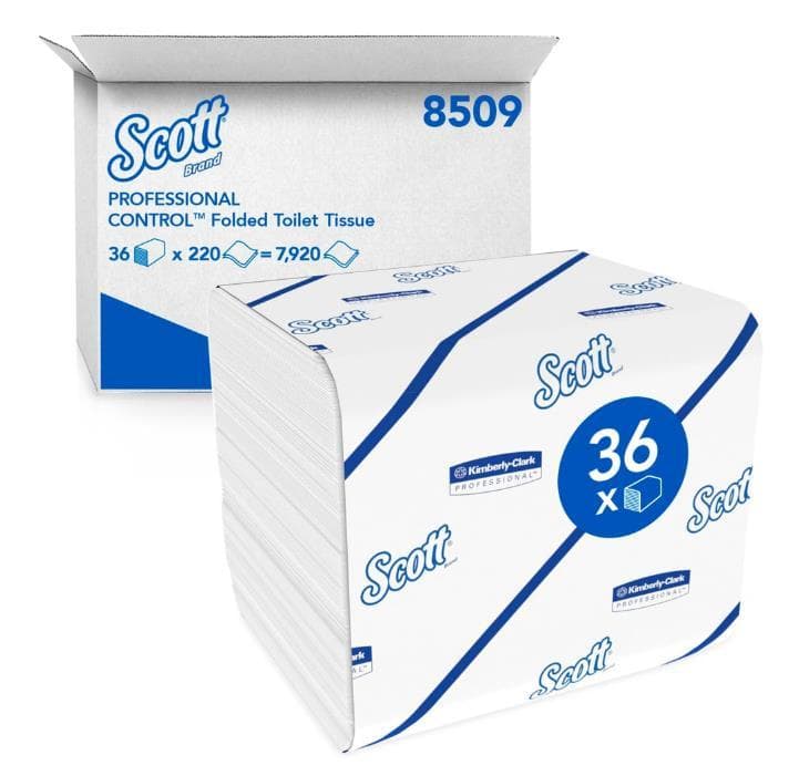 WC-Papier Scott 36 Toilet Tissue 2-lagig weiss (11.0 x 18.6 cm), Einzelblatt