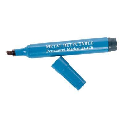 Permanentmarker mit Keilspitze, detektierbarer Kunststoff, wasserfest,