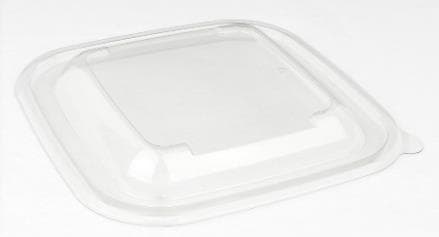 Dom-Deckel aus rPET transparent, eckig, passend zu Salatschale 1000 ml