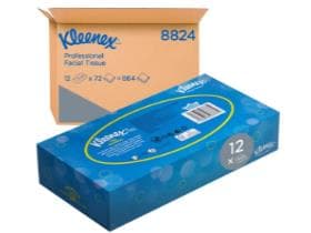 Kosmetiktücher Kleenex weiss 3-lagig, 100% Zellstoff, 20 x 20 cm