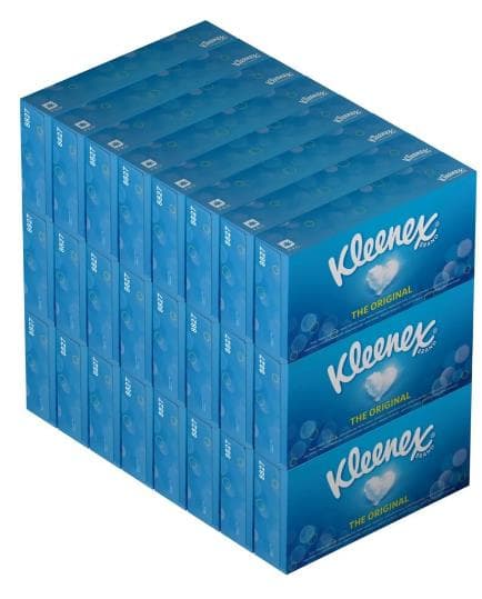 Kosmetiktücher Kleenex weiss 2-lagig, 100% Zellstoff, 20.6 x 20 cm