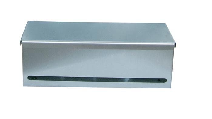 Spender für Schürzen und Müllbeutel, aus Edelstahl, 42 x 13 x 14 cm, silber