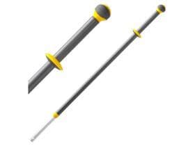 Teleskopstiel Scandic, 1'000 - 1'700 mm Ø 23.5 mm, mit fester Kugel, Aluminium