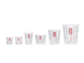 Mischbecher Colad 6000 ml bedruckt mit Aufdruck für genaue Mischverhältnisse