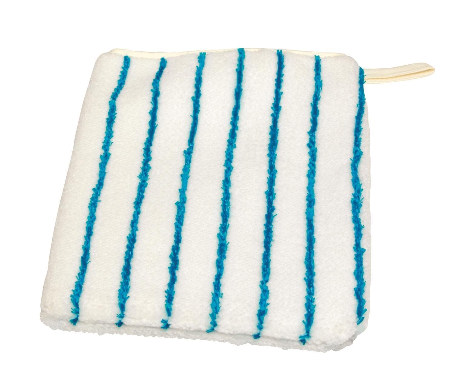 Microfaserreinigungshandschuhe, 16x22 cm blau/weiss, zur sanften Reinigung von