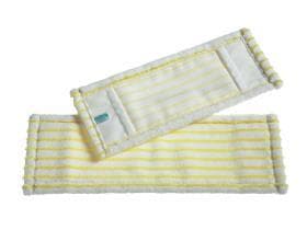 Micro-Borstenmopp weiss/gelb, Tasche 40 cm, mit doppelt so starkem