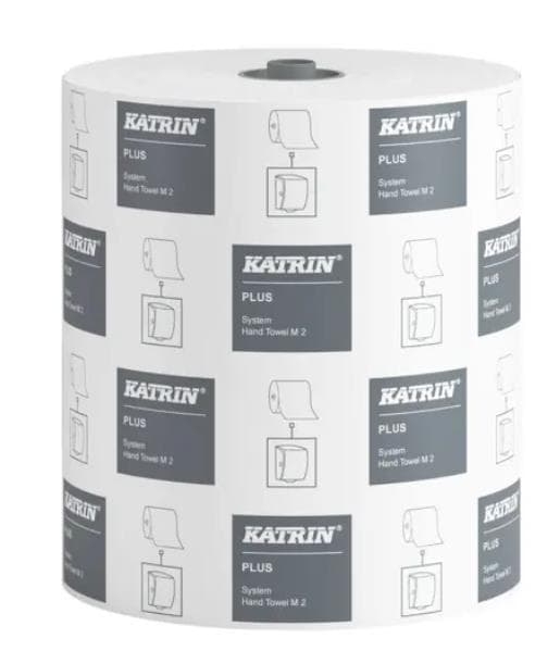 Handtuchrolle Katrin plus M2, Tissue weiss, 2-lagig, 21 cm x 180 lfm,