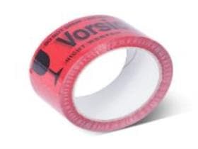 Klebebänder PP, rot, hohe Zugfestigkeit 50 mm x 66 lfm, "Vorsicht Glas"