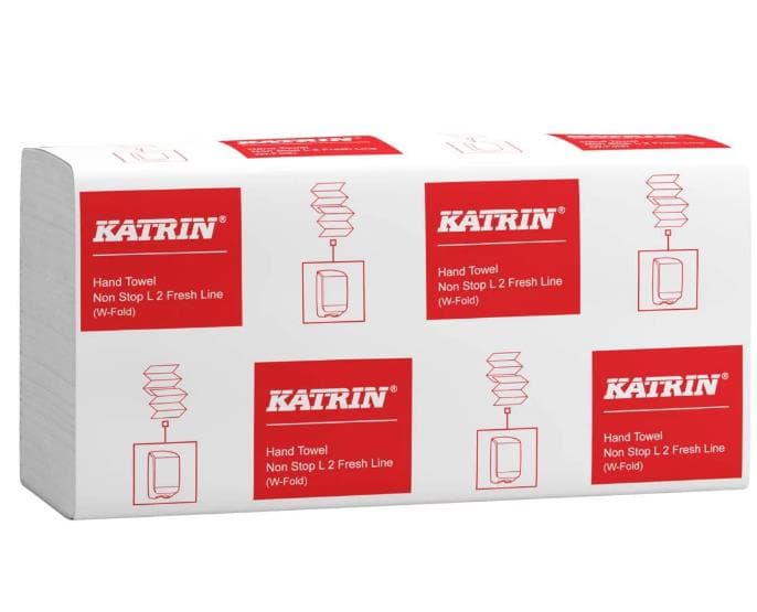 Falthandtücher Katrin Fresh Line, weiss 2-lagig, 20.3 x 32 cm, Non Stop L,