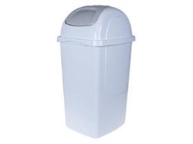 Poubelle à bascule blanche de 33 litres