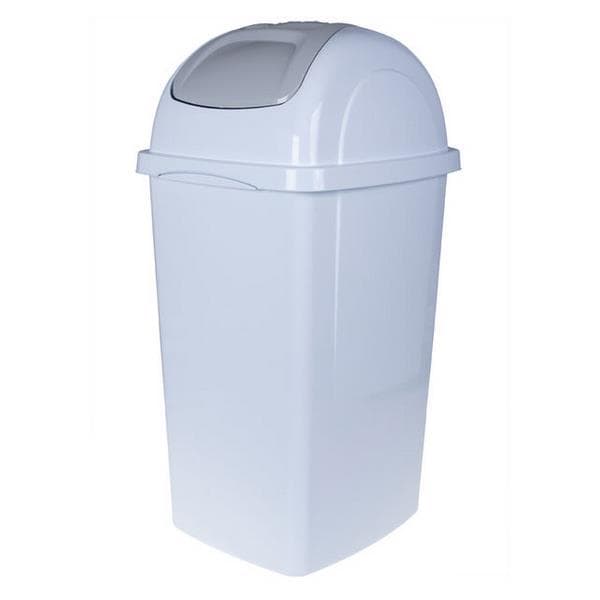 Poubelle à bascule blanche de 33 litres