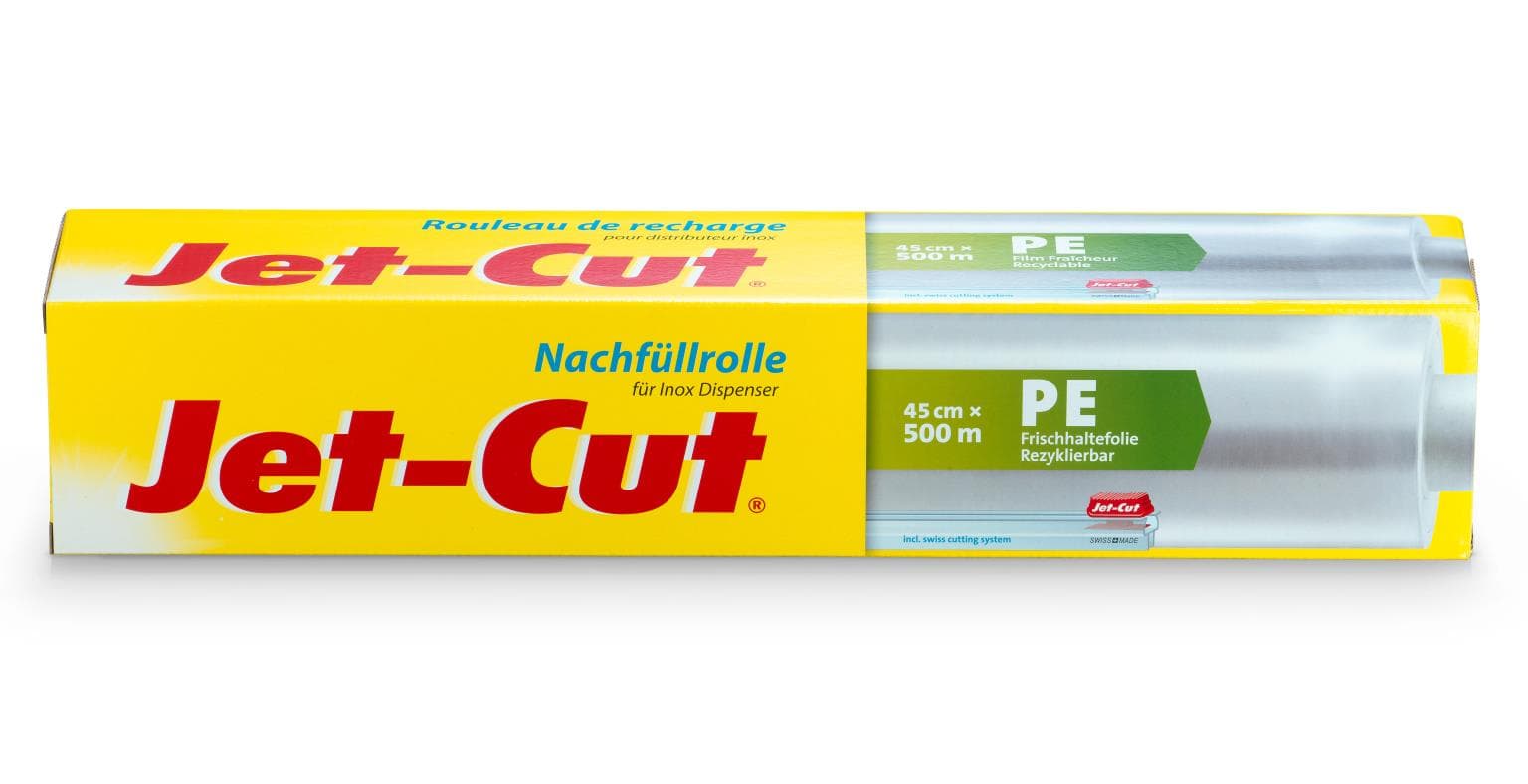 Frischhaltefolie PE 45 cm x 500 m Jet-Cut Nachfüllrolle