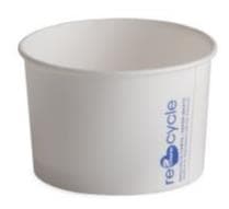 Eisbecher 120 cc (ø 73 mm, Höhe 47 mm), aus Pappe, mit Standarddruck "recycle"