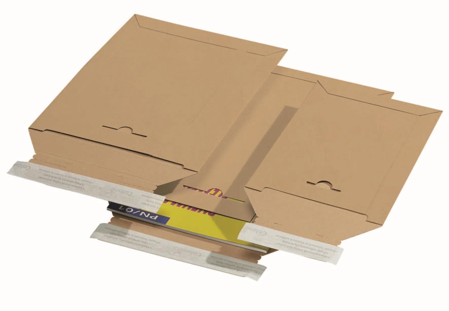 Versandtaschen ColomPac aus Wellkarton braun, Innenmass 270x185x50 mm