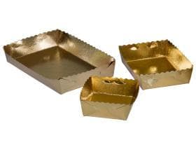 Gebäckschale zum Stecken, innen und aussen gold, 8 x 5 x 3.5 cm