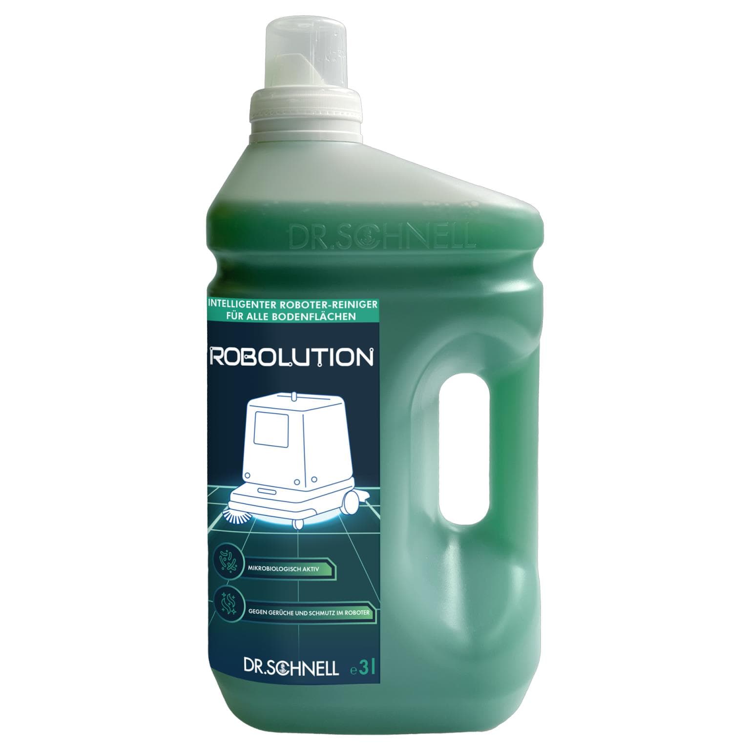 Roboluiton 2 in 1 Roboterreiniger, wirkt auf der Fläche und im Gerät