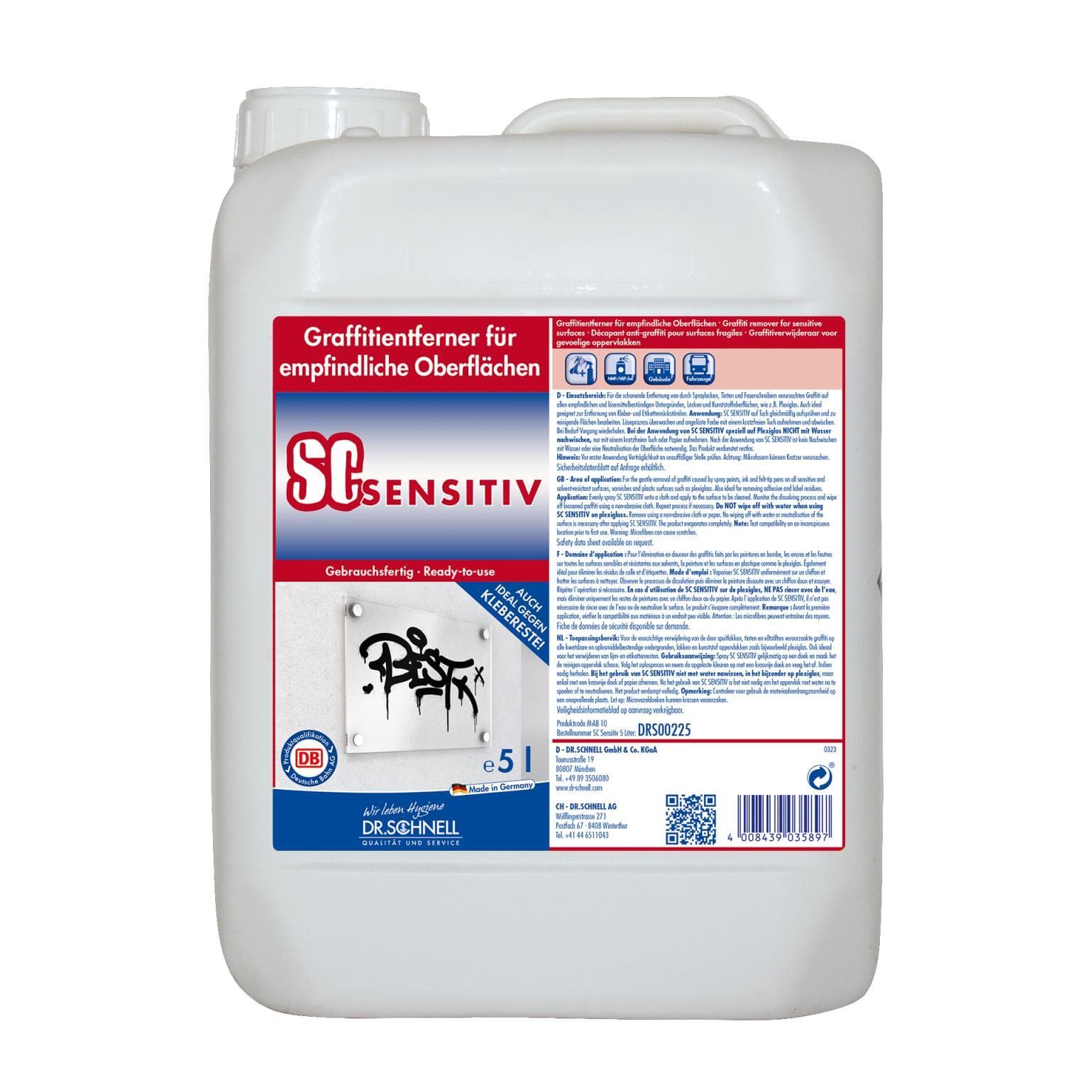 SC Sensitiv, Graffitientferner, f'ür empfindliche Oberflächen