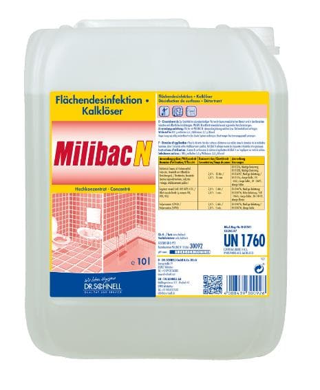 Milibac N, Flächendesinfektion und Kalklöser, Hochkonzentrat