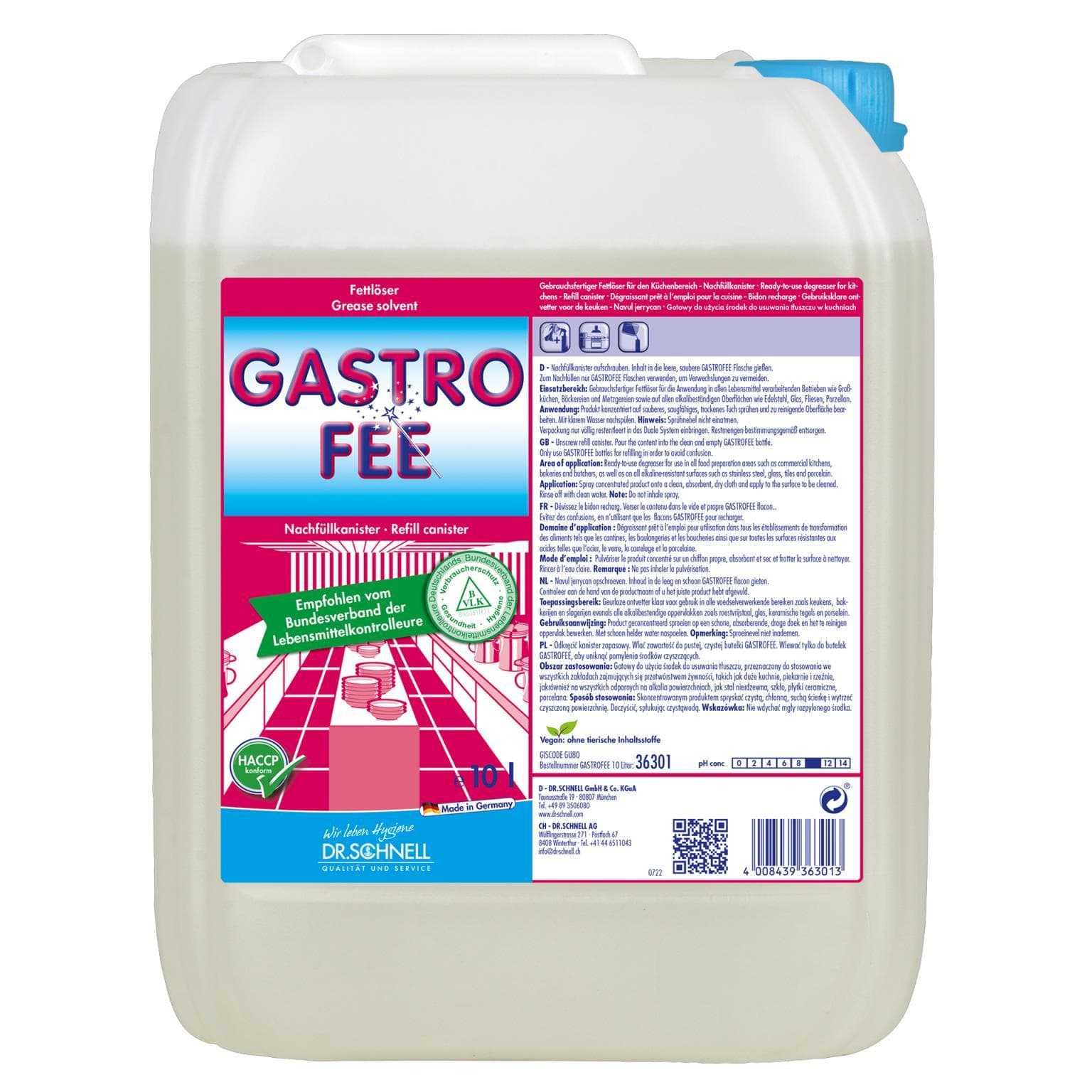 GASTROFEE, gebrauchsfertiger Fettlöser für den Küchenbereich