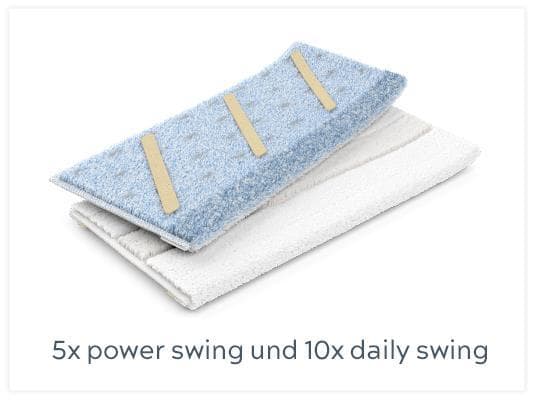 Wischmopps Floorzilla Swing, Tasche 40cm diamant-beschichtet, bestehend aus
