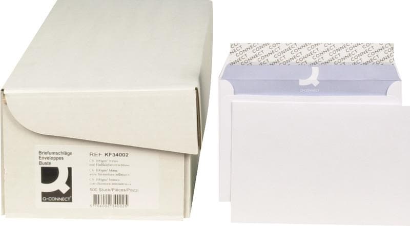 Q-CONNECT Briefumschläge C6, mit Haftklebeverschluss, ohne Fenster
