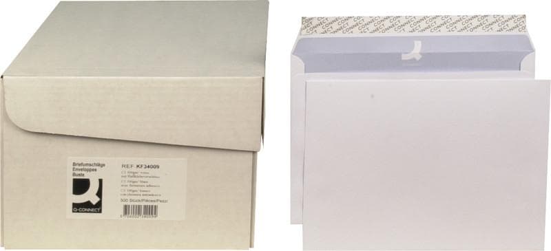 Q-CONNECT Briefumschläge C5, mit Haftklebeverschluss, ohne Fenster