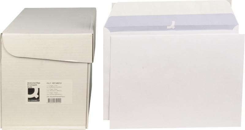 Q-CONNECT Briefumschläge C4, mit Haftklebeverschluss, ohne Fenster